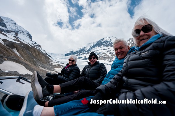 Enjoy Views from the Roof during the Columbia Icefield Fat Truck Ice Odyssey
